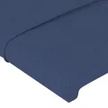 Cadre de lit avec tête de lit Bleu 80x200 cm Tissu