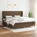 cadre de lit avec matelas Marron foncé 200x200 cm