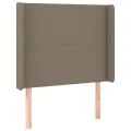 cadre de lit matelas et LED Taupe 90x190 cm Tissu