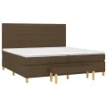 cadre de lit avec matelas Marron foncé 200x200 cm