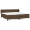 cadre de lit avec matelas Marron foncé 200x200 cm