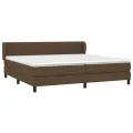 cadre de lit avec matelas Marron foncé 200x200 cm