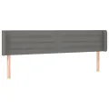 Tête de lit à LED Gris foncé 183x16x78/88 cm Tissu