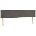 Tête de lit à LED Gris foncé 183x16x78/88 cm Velours