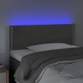 Tête de lit à LED Gris foncé 100x5x78/88 cm Velours
