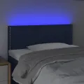 Tête de lit à LED Bleu 80x5x78/88 cm Tissu