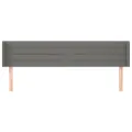 Tête de lit avec oreilles Gris foncé 183x16x78/88 cm Tissu