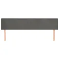 Tête de lit avec oreilles Gris foncé 183x16x78/88 cm Velours