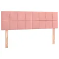Têtes de lit 2 pcs Rose 72x5x78/88 cm Velours
