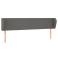 Tête de lit avec oreilles Gris 183x23x78/88 cm Similicuir