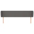 Tête de lit avec oreilles Gris 183x23x78/88 cm Similicuir