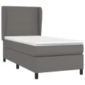 cadre de lit avec matelas Gris 90x200 cm Similicuir