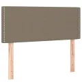 cadre de lit avec matelas LED Taupe 90x190 cm Tissu