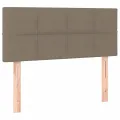 cadre de lit avec matelas Taupe 90x190 cm Tissu