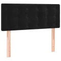 cadre de lit avec matelas Noir 90x190 cm Velours