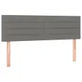 cadre de lit avec matelas Gris foncé 140x190cm Tissu