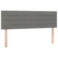 cadre de lit avec matelas Gris foncé 140x190cm Tissu