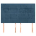 Têtes de lit 4 pcs Bleu foncé 72x5x78/88 cm Velours