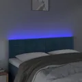 Tête de lit à LED Bleu foncé 144x5x78/88 cm Velours