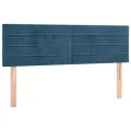 cadre de lit et matelas Bleu foncé 140x190cm Velours