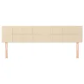 Têtes de lit 2 pcs Crème 80x5x78/88 cm Tissu