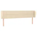 Tête de lit avec oreilles Crème 163x23x78/88 cm Tissu