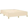 cadre de lit avec matelas Crème 140x200 cm Tissu