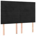 cadre de lit avec matelas LED Noir 140x200cm Velours