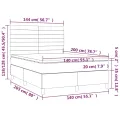 cadre de lit avec matelas LED Noir 140x200cm Velours