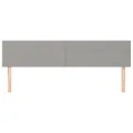 Têtes de lit 2 pcs Gris clair 90x5x78/88 cm Tissu