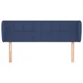 Tête de lit avec oreilles Bleu 147x23x78/88 cm Tissu