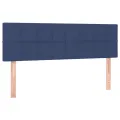 cadre de lit avec matelas Bleu 140x200 cm Tissu