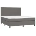 cadre de lit avec matelas et LED Gris 180x200 cm