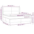 cadre de lit avec matelas Gris 180x200 cm Similicuir