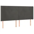Tête de lit à LED Gris foncé 183x16x118/128 cm Velours