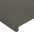 Tête de lit à LED Gris foncé 183x16x118/128 cm Velours