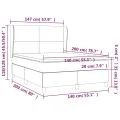 cadre de lit avec matelas Blanc 140x200cm Similicuir