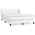 cadre de lit avec matelas Blanc 140x200cm Similicuir
