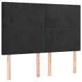 cadre de lit avec matelas Noir 140x200 cm Velours