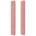 Tête de lit avec oreilles Rose 147x16x118/128 cm Velours