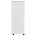 Armoire roulante avec tiroirs MOSS blanc bois de pin solide