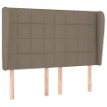 cadre de lit avec matelas Taupe 140x200 cm Tissu
