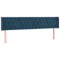 Têtes de lit 2 pcs Bleu foncé 90x7x78/88 cm Velours