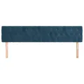 Têtes de lit 2 pcs Bleu foncé 90x7x78/88 cm Velours