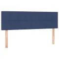 cadre de lit avec matelas Bleu 140x190 cm Tissu