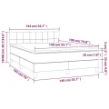 cadre de lit avec matelas Bleu 140x190 cm Tissu