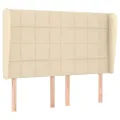 cadre de lit avec matelas Crème 140x190 cm Tissu