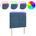 Tête de lit à LED Bleu foncé 80x5x118/128 cm Velours
