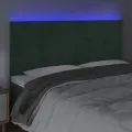 Tête de lit à LED Vert foncé 200x5x118/128 cm Velours