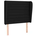 cadre de lit avec matelas Noir 90x190 cm Tissu
